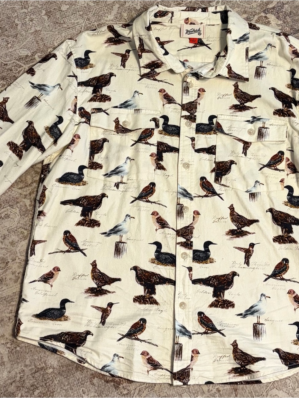 Woolrich Bird Motif flannel shirt